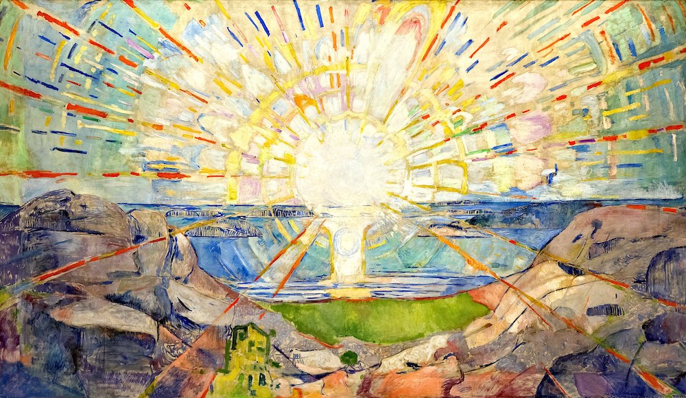 Bild: Edvard Munch, Die Sonne, 1911. Öl auf Leinwand 455 × 780 cm, Universität Oslo