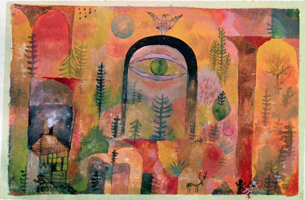 Abbildung: Paul Klee, mit dem Adler (1918)