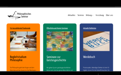 Unsere Website in neuem Gewand